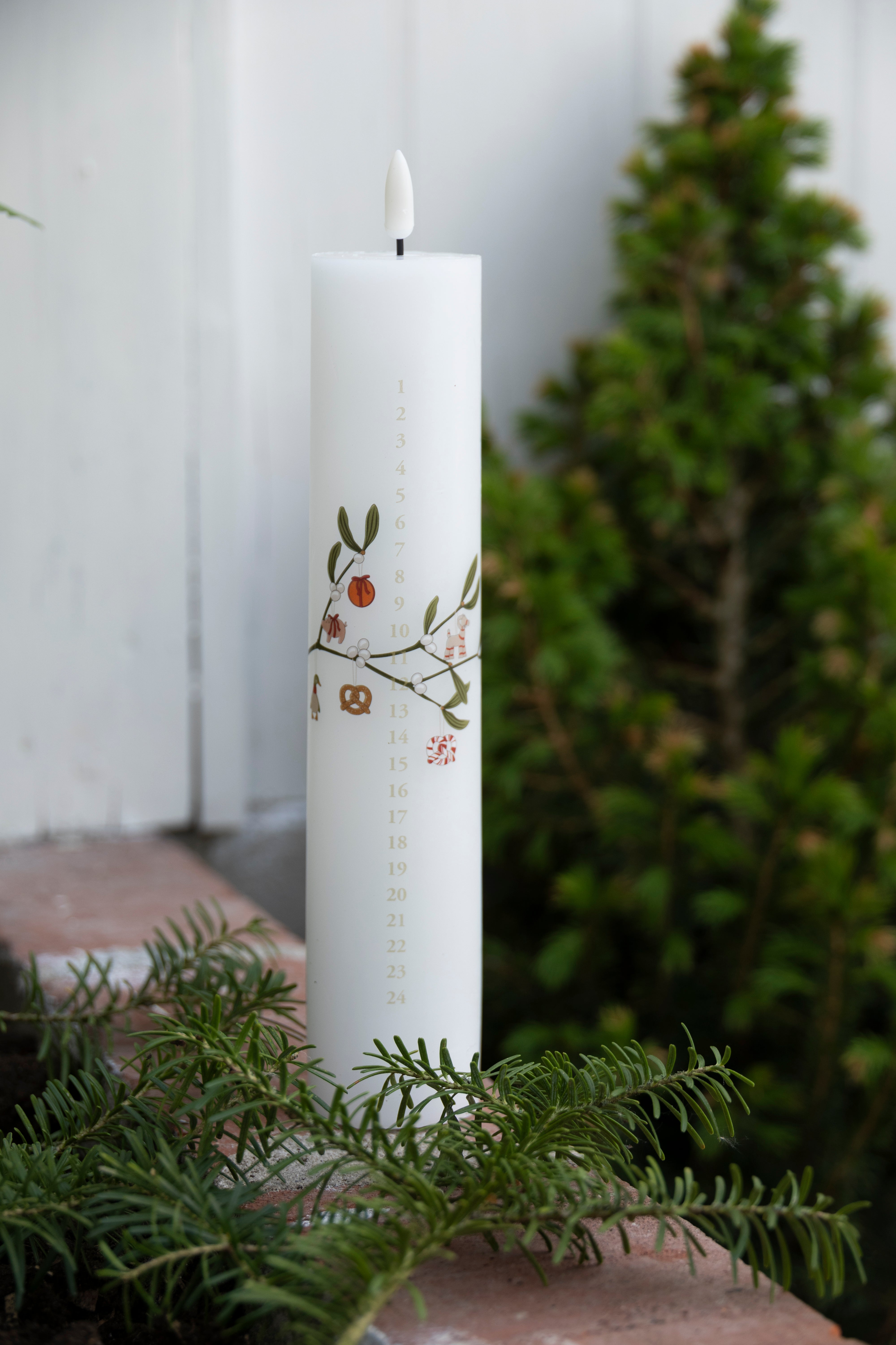 Kalenderlys, LED - hvid